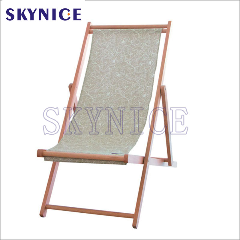 Egyedi LOGO Nyomtasd ki a fa lehajtható tengerparti széket