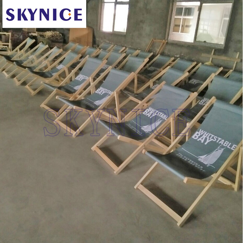 Kerti külső erkély 4 Pozíció Fafedélzet szék