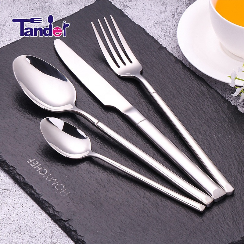sima tisztítás modern ezüst evőeszköz kanál és villa rozsdamentes acél ezüst evőeszköz