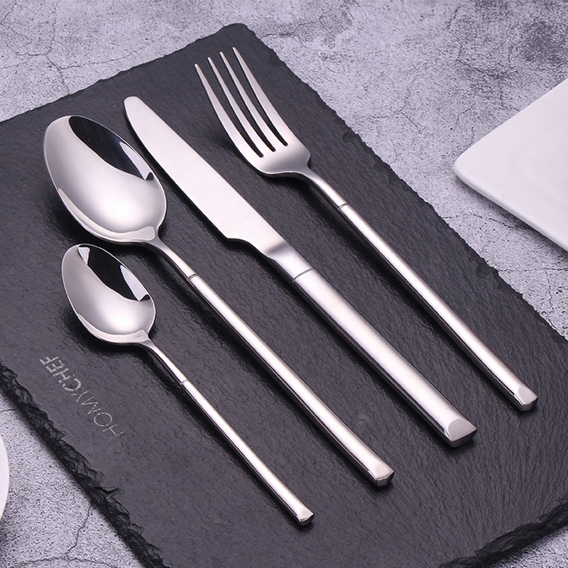 sima tisztítás modern ezüst evőeszköz kanál és villa rozsdamentes acél ezüst evőeszköz