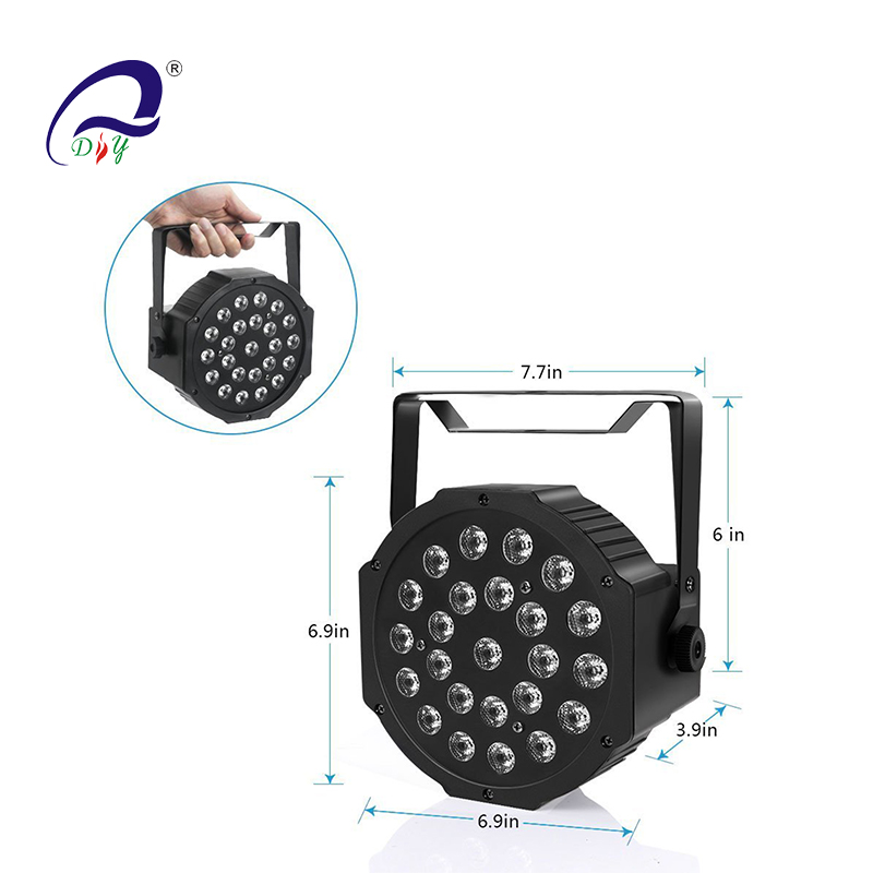 PL62A 24pcs 1W RGBW LED Flat Aluminium Par Light