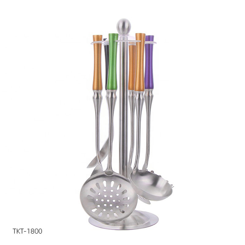 Rozsdamentes acélból készült főzőkészlet tartozékokhoz Konyhai edénykészlet tartóval