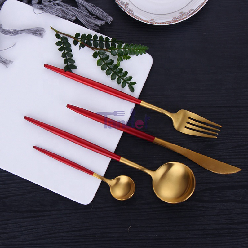Stainless Steel Cutlery Mosogató Safe Tableware Garnish Products Cutelry Set