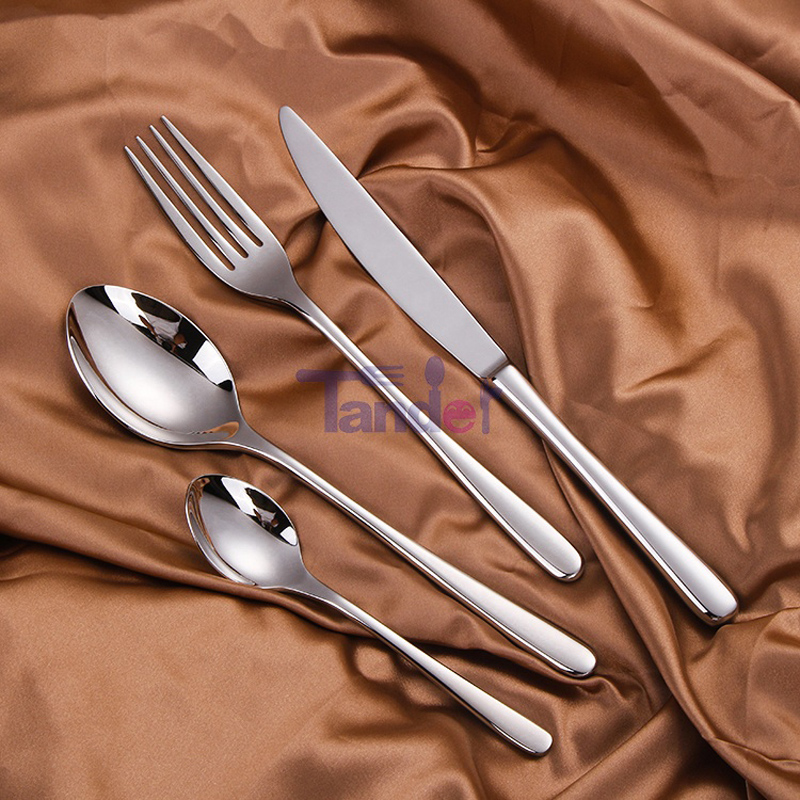 Modern Silver Stainless Steel High Quality Silverware Reuble Cutlery Wedding Flatbware készlet