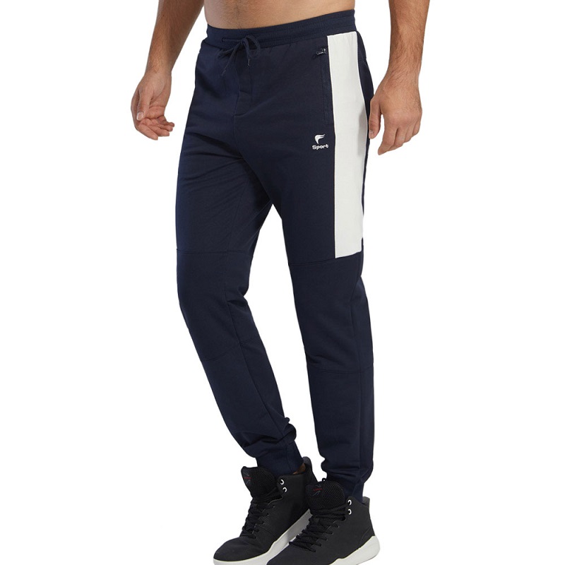 Men’s Joggers Gym Elastic Close Subdown Workout Athletic Pants with Zipper Pockets
