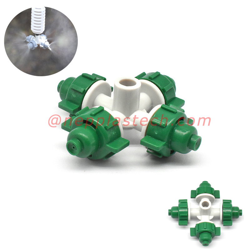 Keresztül atomizáló permetező üveghűtés és párásító ködök víztakarékos öntözés Mikro köd sprinkler