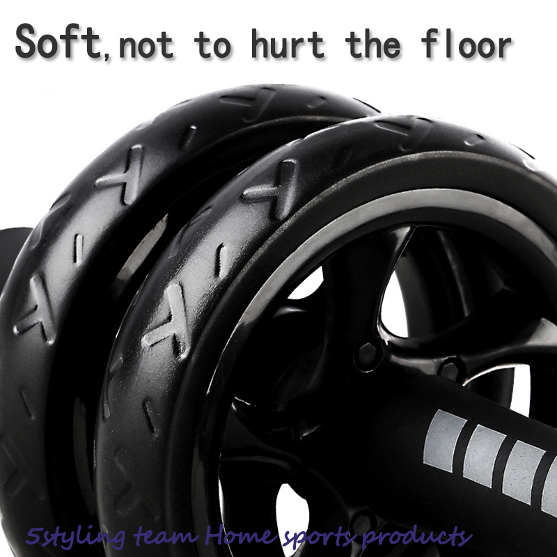 Új, néma dupla kerék hasi gyakorlat, amely visszahúzza a görgő hasi óriáskerék-fitnesz felszerelést