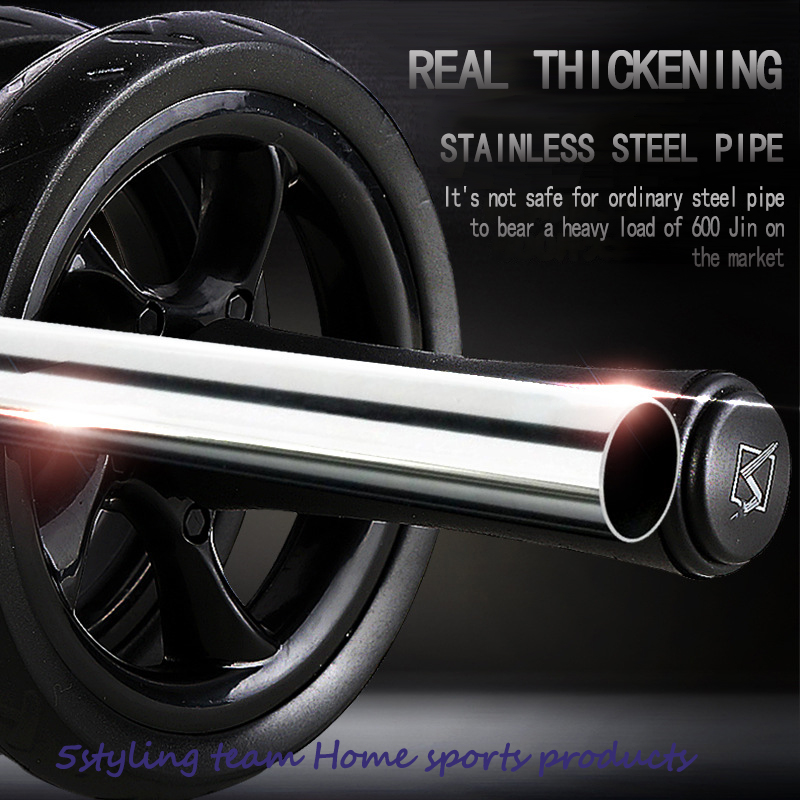 Új, néma dupla kerék hasi gyakorlat, amely visszahúzza a görgő hasi óriáskerék-fitnesz felszerelést