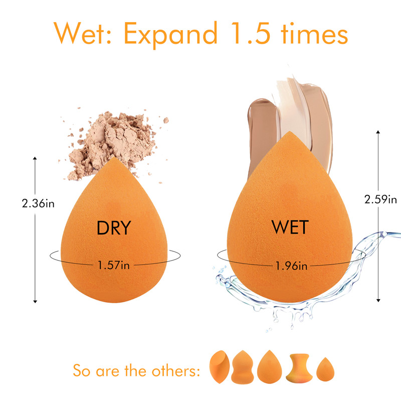 Smink szivacs, BEALUXUR Alapítvány Szivacs Smink Habkészlet Több alakú Szivacsokkal (5 Db)