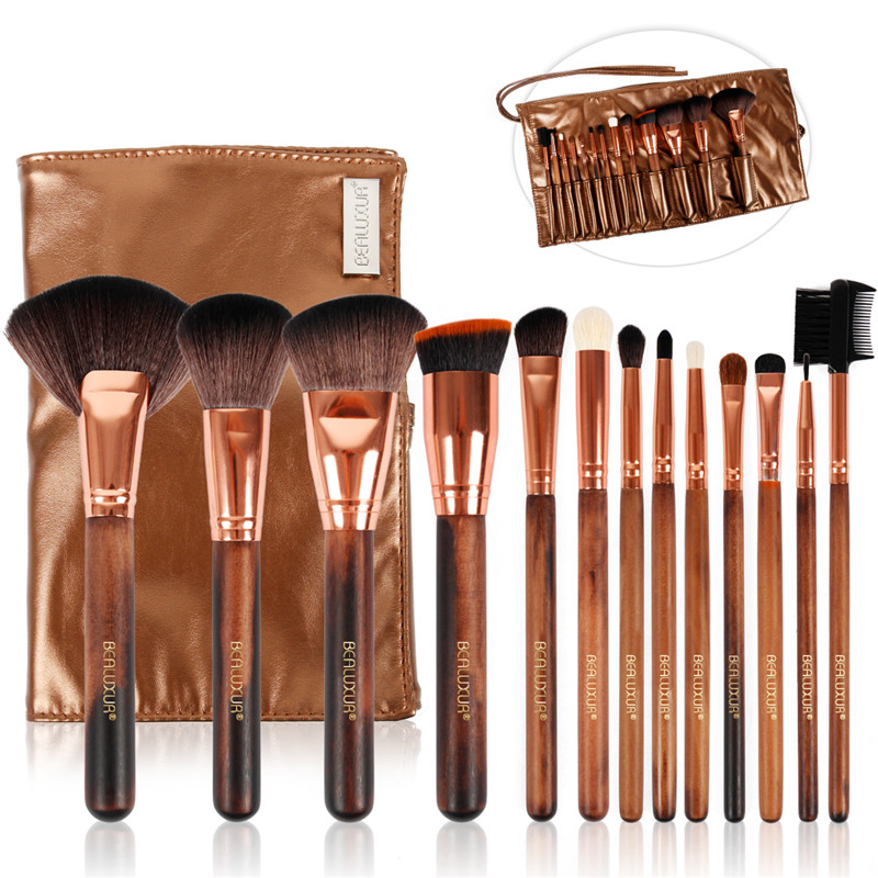 Sminkecsetkészlet, 13pcs Smoke Smoke Brushes Premium Synthetic Bristles Powder Foundation Blush Contour Concealer Lip Eyeshadow Brushes Kit‍