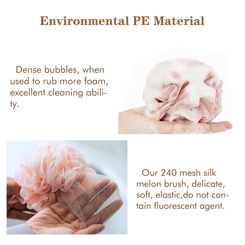 Zuhanyzó luffa, fürdőszivacs-készlet 1 hosszú, kezelt hátsó súrolót és 1 tusolókefét tartalmaz nőknek és férfiaknak test-, arc- és fürdőmosásra
