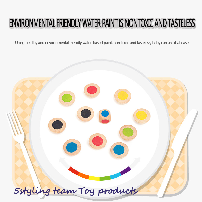 A Montessori fajátékok gyermekek korai nevelése, hogy javítsák az emlékezet színének megfelelését az asztali környezetvédő játék