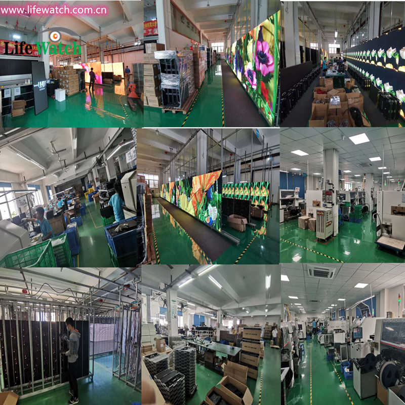 LED videofali gyártási műhely a Glocal ügyfél számára