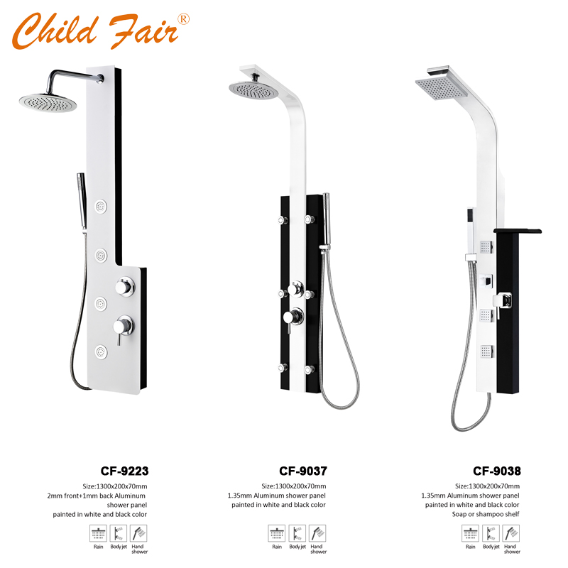 Fürdőszoba zuhanypanel CF9036, alumínium zuhanypanel, masszázs zuhanypanel