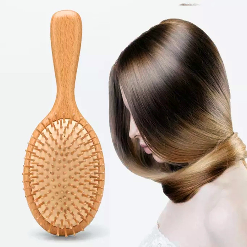 Három darab Comb készlet Scalp masszőr légzsák hajfürt fésű statikus légpárnás smink fából készült fésű