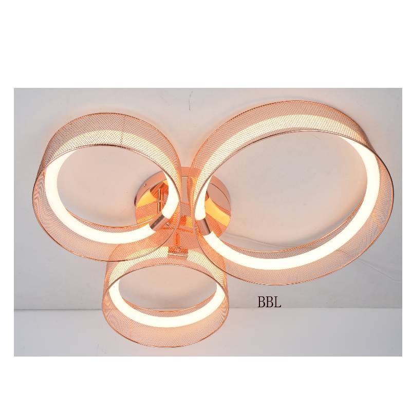 Fémszemes árnyékolóval és akril csővel ellátott LED-plafonlámpa