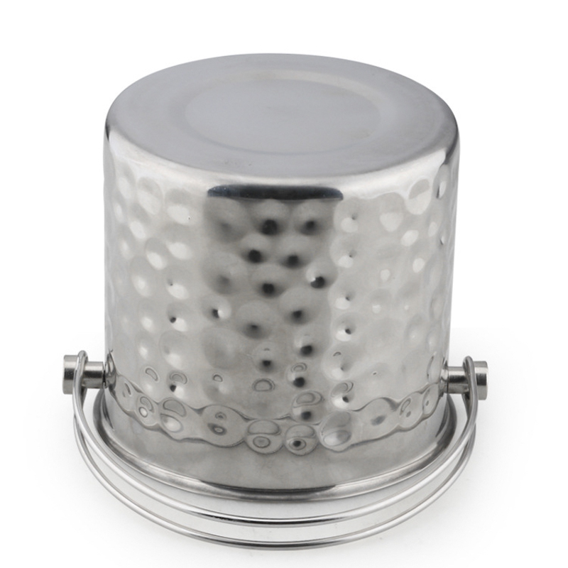 A fedő rozsdamentes acél jégkockákkal nagy pezsgős borhűtő vödör rozsdamentes acél nagy jégvödör