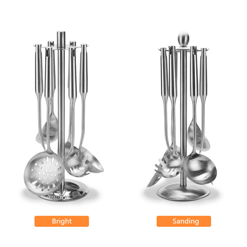 Konyhai Rotary Rack lapáttartó rozsdamentes acél tartó forgó tároló polc főző eszközök Szervező