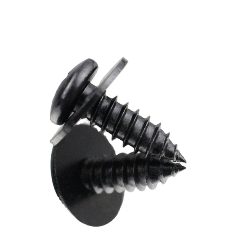 Forró eladások Szénacél bevonatú fekete cinktartó fejű csavar, lapos alátéttel