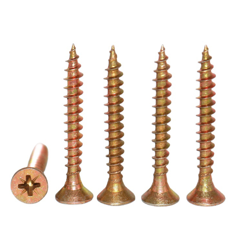 C1022 Sárga cink-foszfát bevonat süllyesztett fejű CSK Pozi meghajtó forgácslap csavarok