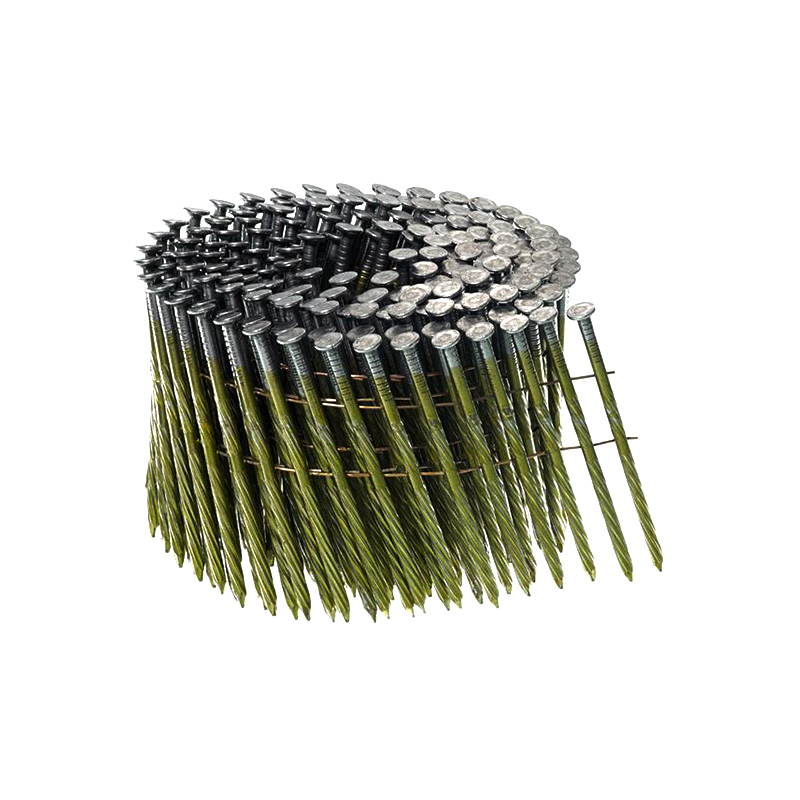 Rozsdamentes acélból készült, 15 fokos drótlap raklap, Bright Coil Nails csavar az építéshez