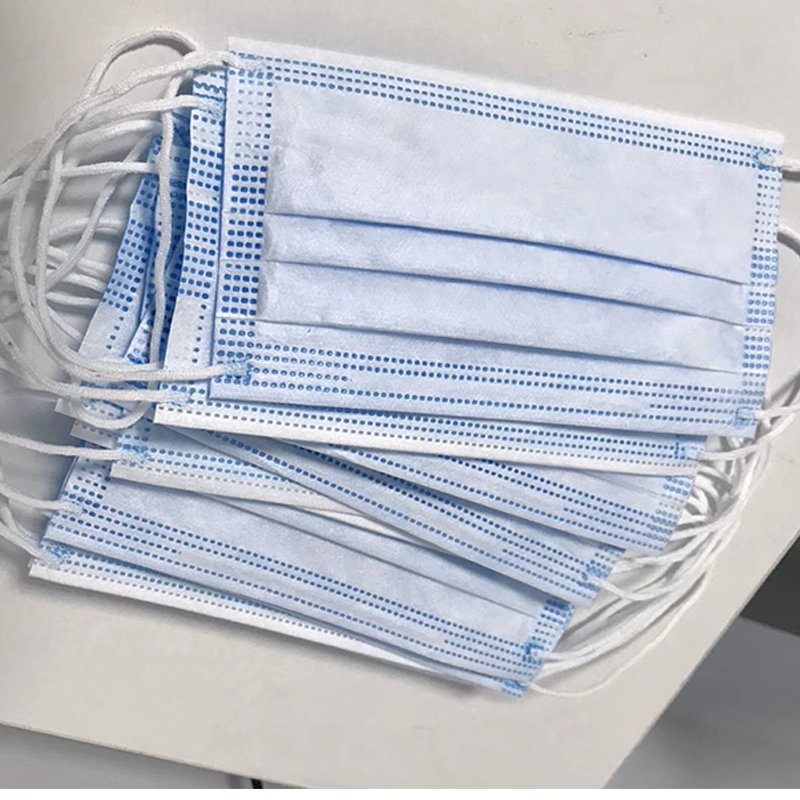 Eldobható Maszk három réteg vattacukor védőmaszk, hatékonyan megelőzve a baktériumokat, a nyált,