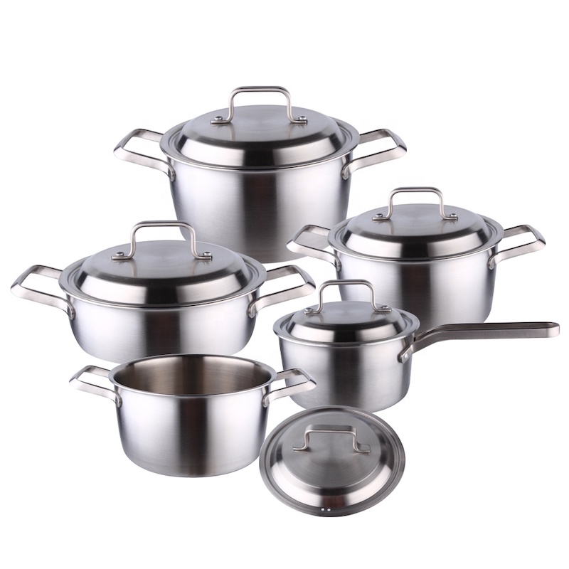rozsdamentes acél casserole set, 3pcs set, 4pcs set, 5 pcs set
