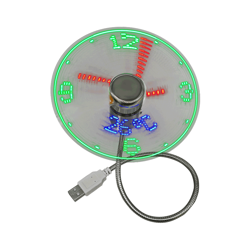 Mini USB ventilátor led óraventilátorral (DS02)