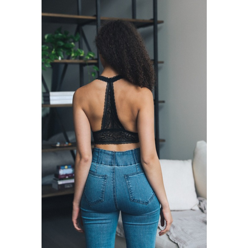 GA-5508 bordázott csipke Boho Racerback Bralette