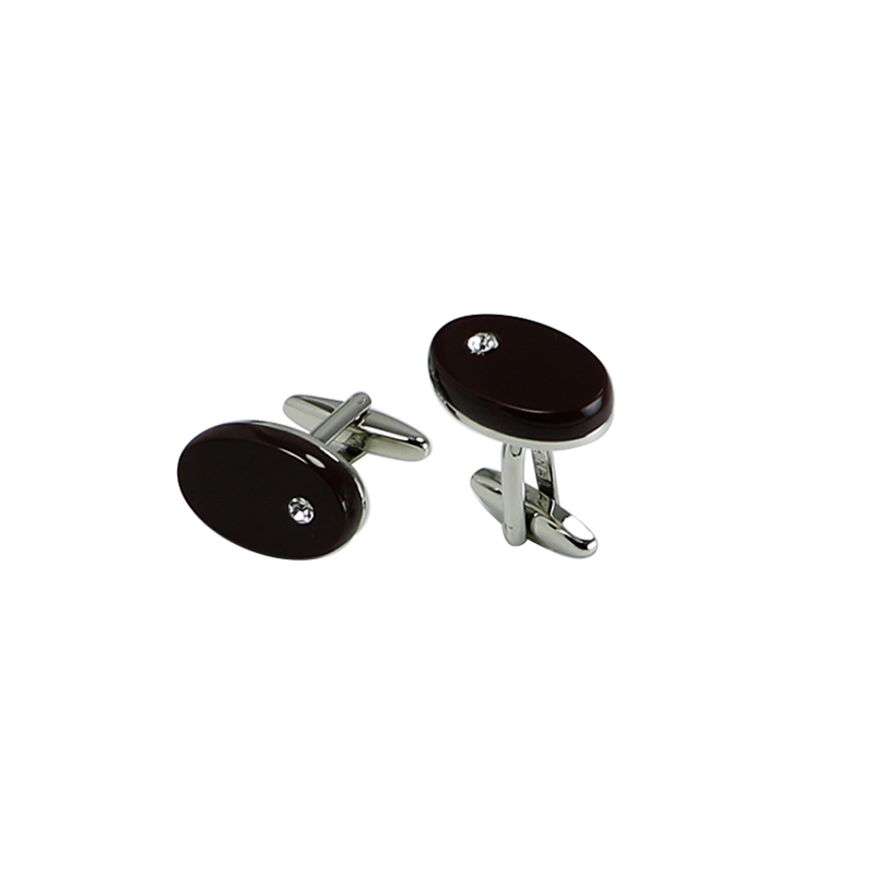 Barna macska\'s Eye Ovális Men'Cuff Links