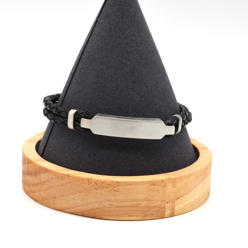 Rozsdamentes acél tartozékok bőrkarkötő rfbbg1223