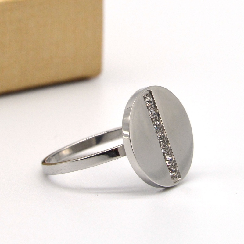 Rozsdamentes acél gyémánt gyűrű rfbrg056
