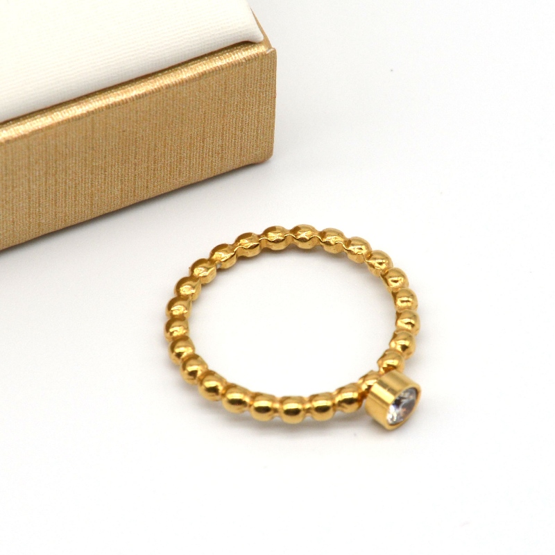 Rozsdamentes acél gyémánt gyűrű rfbrg0343