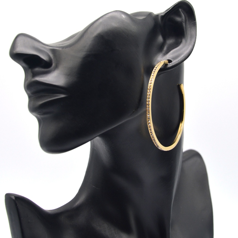 Rozsdamentes acél C típusú ragadós kő Earnring rfbear1188