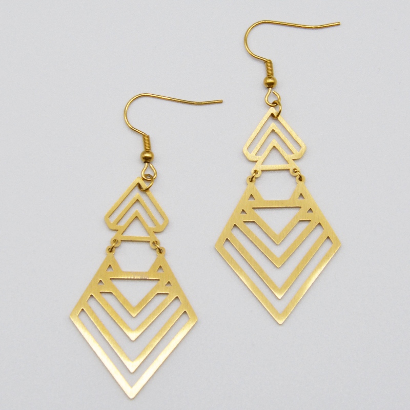 Rozsdamentes acél üreges fülbevalók és fülbevalók rfbear1555