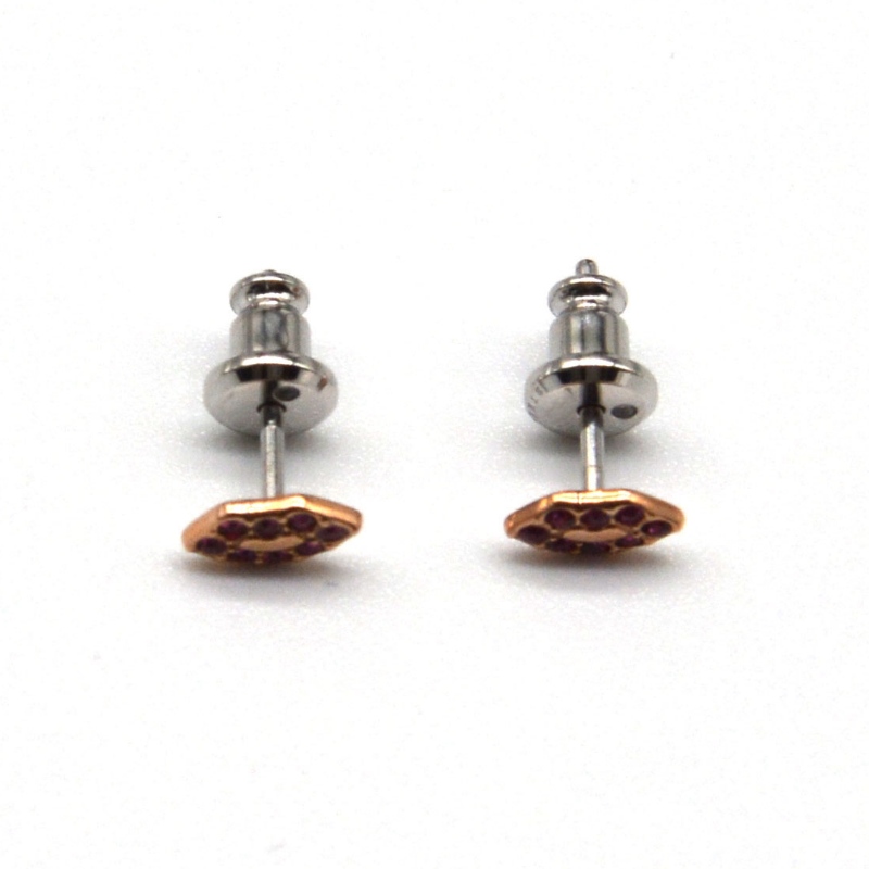 Divatékszer, rozsdamentes acél ékszer, rozsdamentes acél fülbevaló, gyémánt fülbevaló, gyémánt fülbevaló, strasszon, Zircon rfad0076