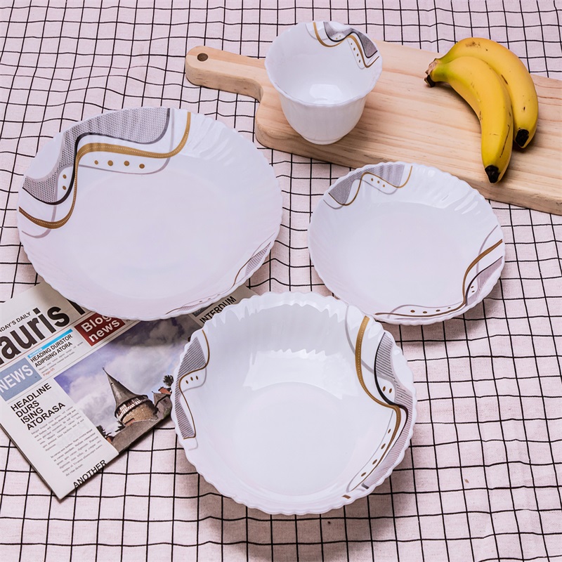 19L &Dinner Set Heat Resistant Opal Glassware