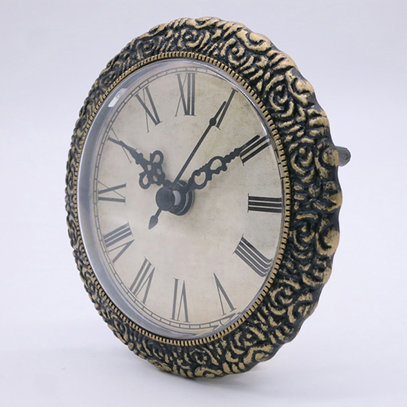 Antique Black Wall Clock beszúrás 95MM- átmérővel