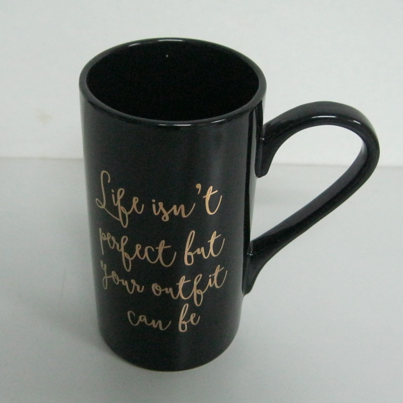 Logo Custo Gold Metall Gold Decal Proventional Ceramic Mug Coffee Mug