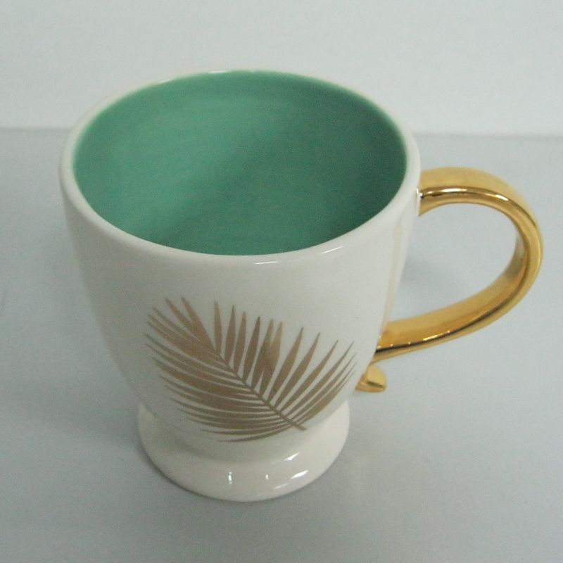 Logo Custo Gold Metal Decal Proventional Ceramic Mug Coffee Mug