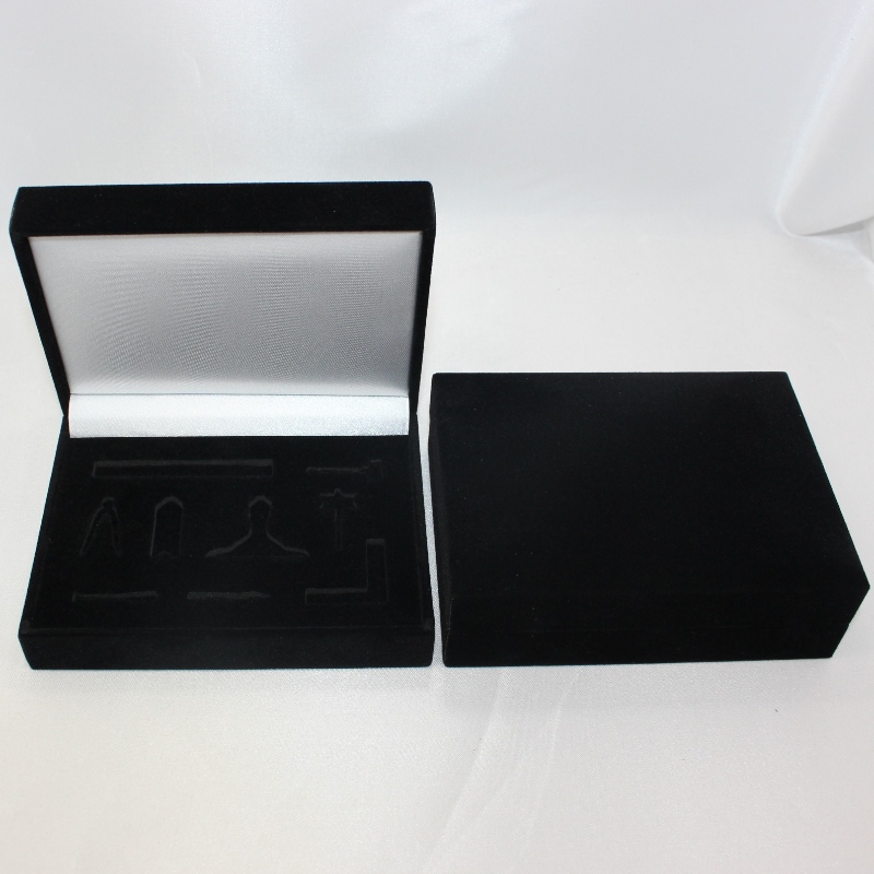 Tétel V-18 téglalap Leatherette Papírdoboz kettős érme vagy 60*100mm érme jelvények stb. mm.120*90*40, súly körülbelül 135g