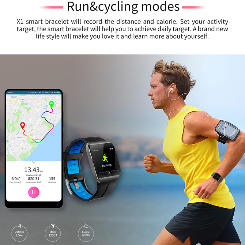 Intelligens megfigyelés Intelligens karkötő X1 (JYDA127) Intelligens sport óra Az IP68 alvásszint vízálló detektálása