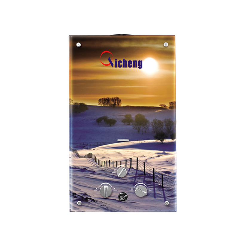 Eredeti fényű üvegpanel 10L gázzal működő vízmelegítő