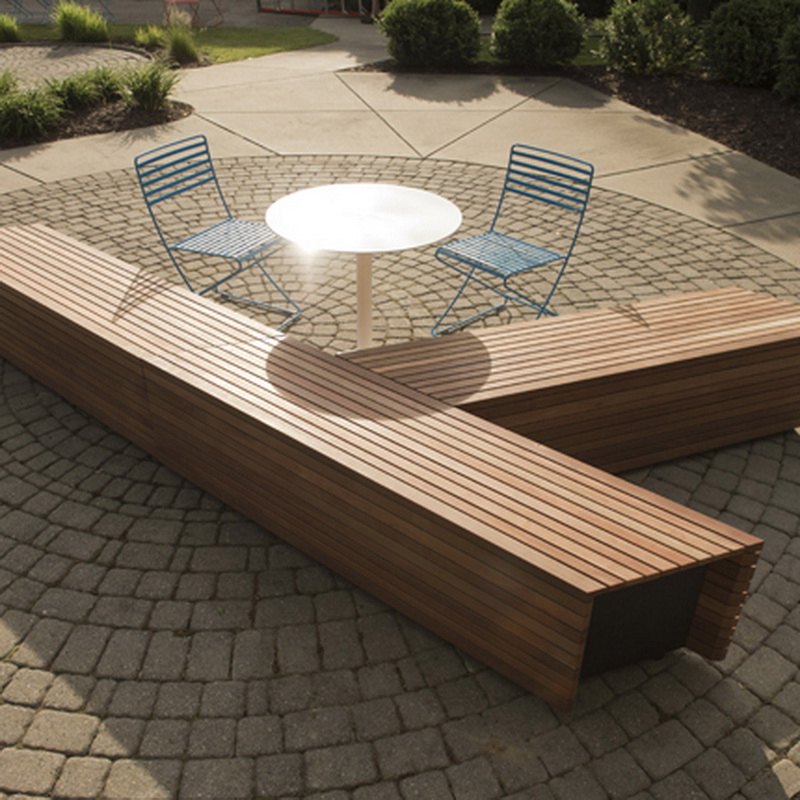 USB töltés Energiatakarékos többfunkciós Solar Park Bench Project