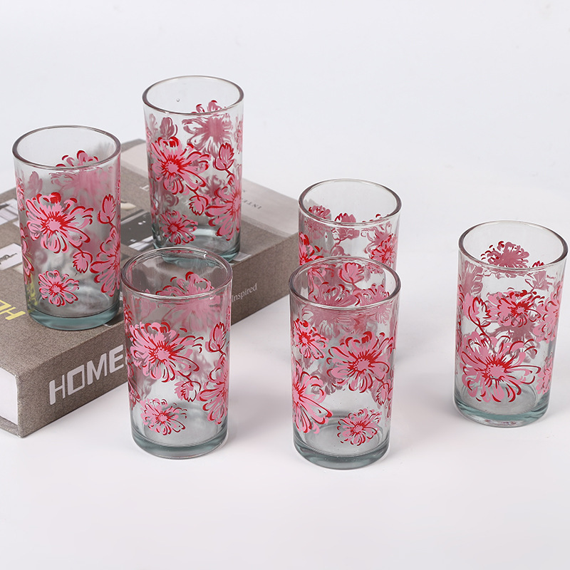 Új, 6db-os csésze- és kancsókészlet a háztartási átlátszó alkalmazható vízcsészéhez, 6 nagy kapacitású üveg teáskanna nagykereskedelme