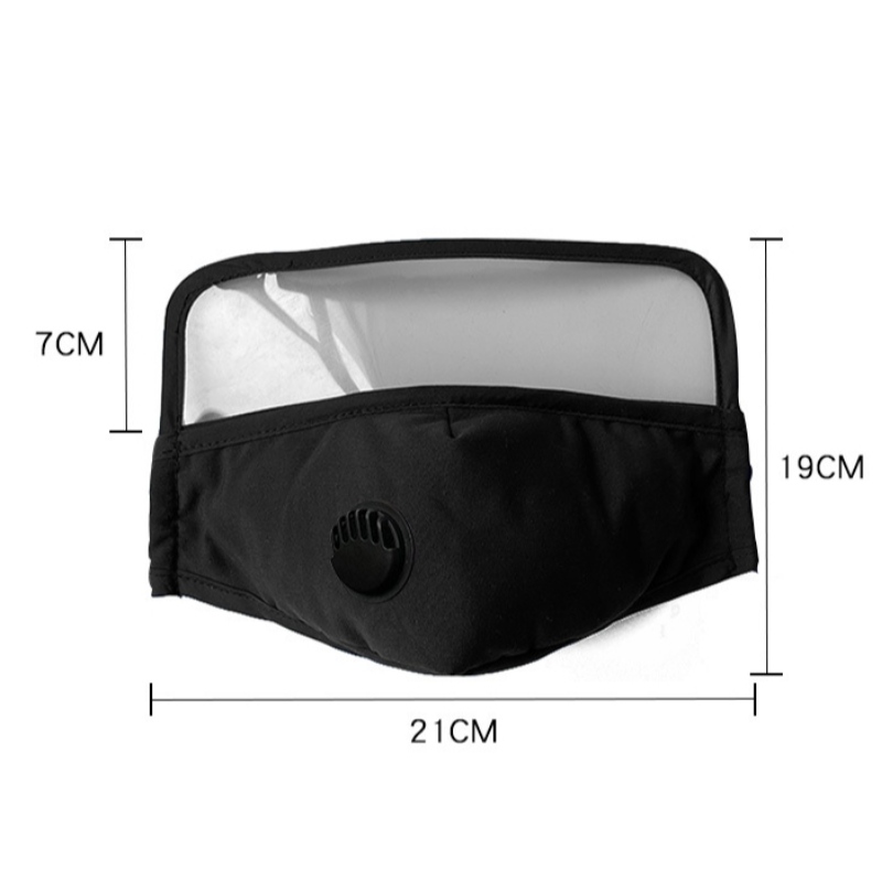 SZÖVETT SZEREPM maszk 100% pamut, bőr-barát szem- és szájvédő, kétoldalas köd elleni PET & PM2.5 szűrővel