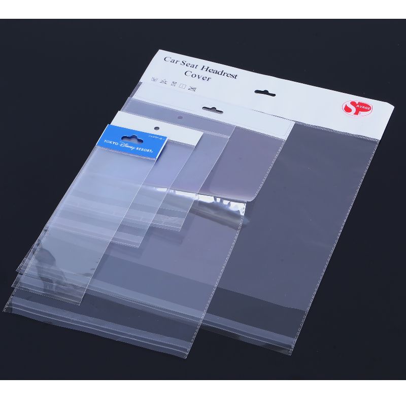 Színes, nyomtatott öntapadós pecsét OPP műanyag tasak fejléccel