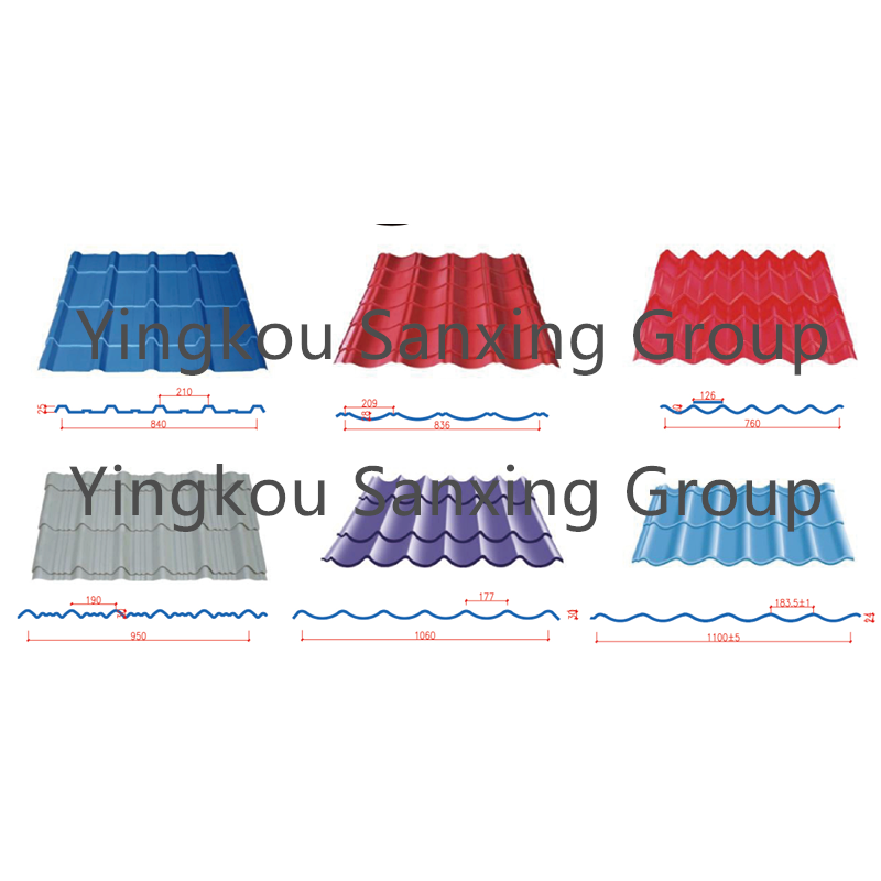 Üvegesített tömb, korrigált Roll Forming Machine