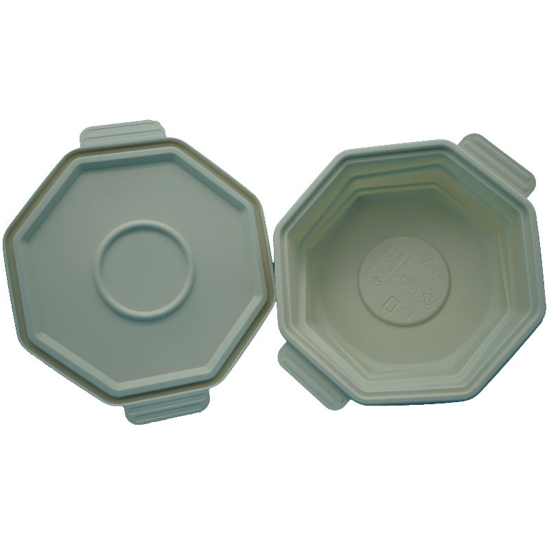 légmentesen zárható, mikrohordozható rekesz, környezetbarát fedél elvihető, biológiailag lebontható élelmiszer-csomagolás, élelmiszer-tároló, eldobható élelmiszer-tartályok