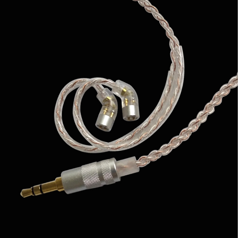A japán rézveréb EM2, mikrofonos fülhallgató frissítési vezetékkel 0.78 MMCX/C típusú ezüst bevonatú réz fülhallgató dróttal